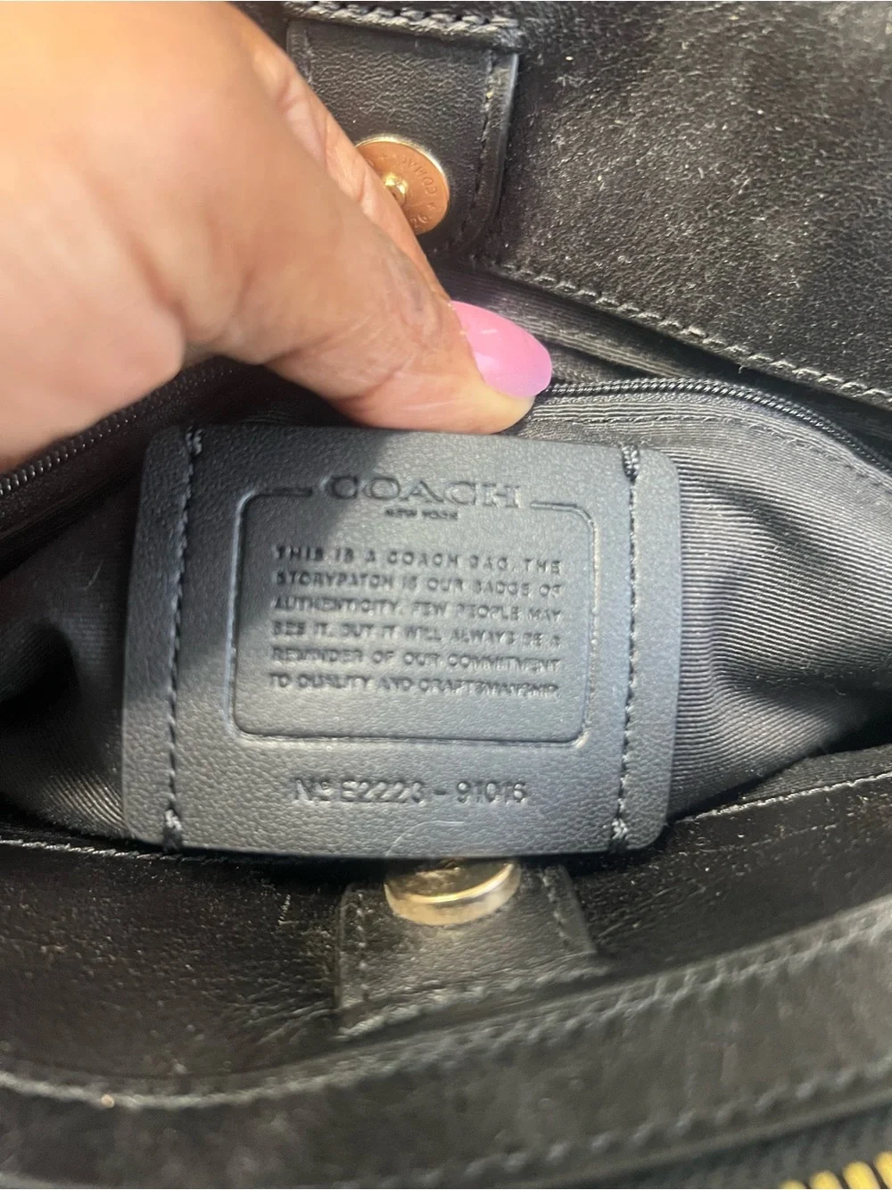 Coach handbag no strap - Picture 2 of 6